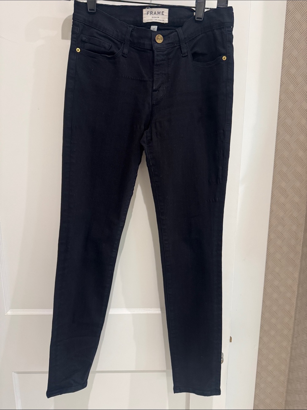 Frame Denim Women’s Le Skinny de Jeanne Black Jeans Size 27